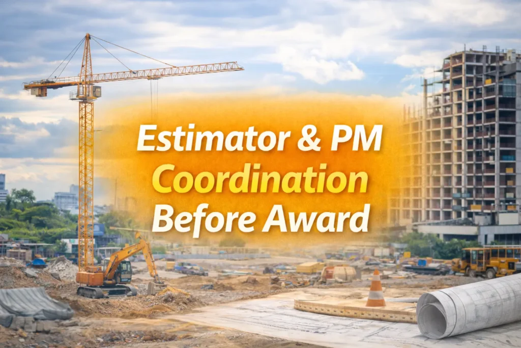 How Estimators Coordinate with Project Managers Before Award