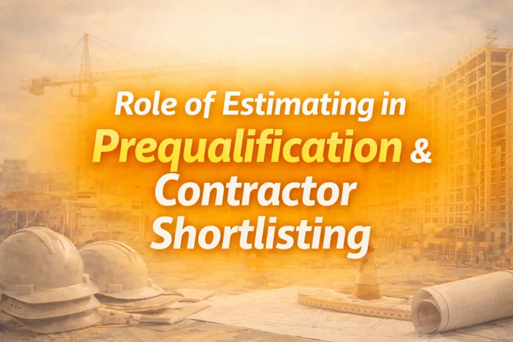 Role of Estimating in Prequalification & Contractor Shortlisting