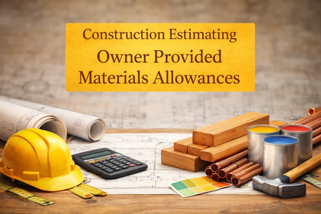 Construction Estimating for Owner-Provided Materials and Allowances: A Practical Guide for Contractors